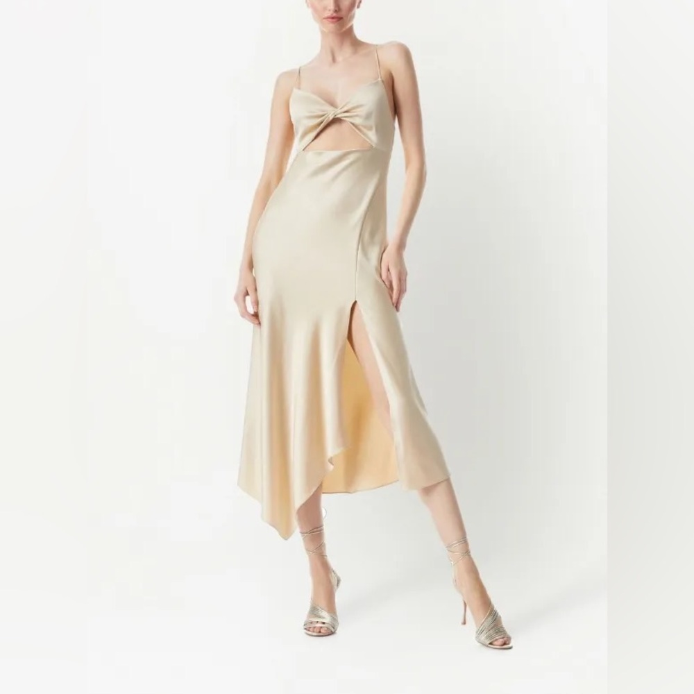 alice + olivia Harmony twist midi dress